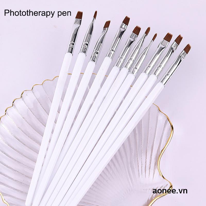 ✨✨Bút Vẽ Trang Trí Móng Tay Đầu Phẳng Màu Trắng Hỗ Trợ Chụp Ảnh