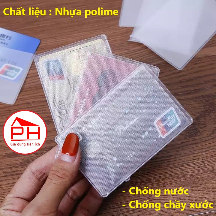 Set 10 Túi đựng thẻ căn cước công dân bao đựng thẻ ngân hàng ATM bằng lái xe chống chày xước bảo vệ thẻ - GD Phước Hòa