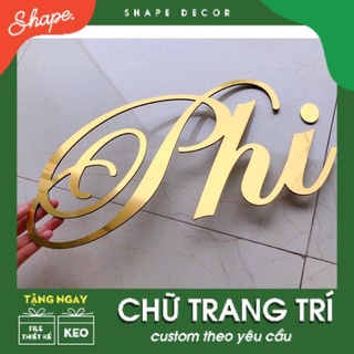 [BỘ CHỮ DÁN NỔI] Dễ dàng tự dán [có thể thay đổi chữ theo yêu cầu ]