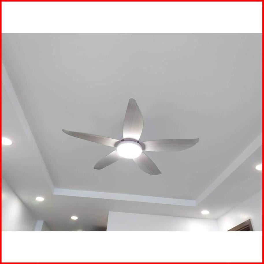 Quạt Trần Đèn Động Cơ DC Lõi Đồng [Tặng Kèm Móc Cao Su Treo Trần ] Có 6 Tốc Độ Gió,Sải Rộng Cánh 1m32,Đèn Led 3 chế độ s | BigBuy360 - bigbuy360.vn