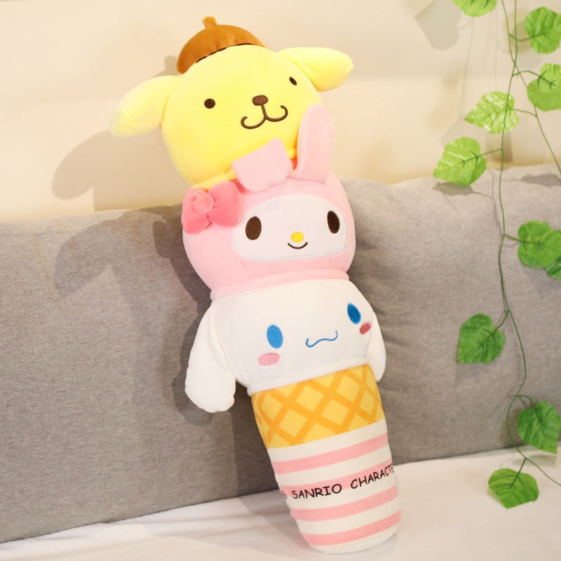 SANRIO Gối Ôm Nhồi Bông Dài 70CM Hình Mèo Hello Kitty Kuromi Cinnamon Stella Duffy Nhật Bản Đáng Yêu