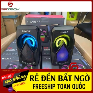 Loa Vi Tính 💎𝓕𝓡𝓔𝓔𝓢𝓗𝓘𝓟💎 Loa PC 2.0 T-Wolf S11 Led 7 màu (BH 3 Tháng) SPTECH COMPUTER