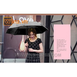 Dù xếp trơn màu đen Thái Lan Andhere