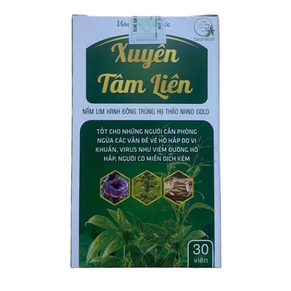 Viên uống thảo mộc Xuyên Tâm Liên - Nấm lim xanh đông trùng hạ thảo Nano Gold