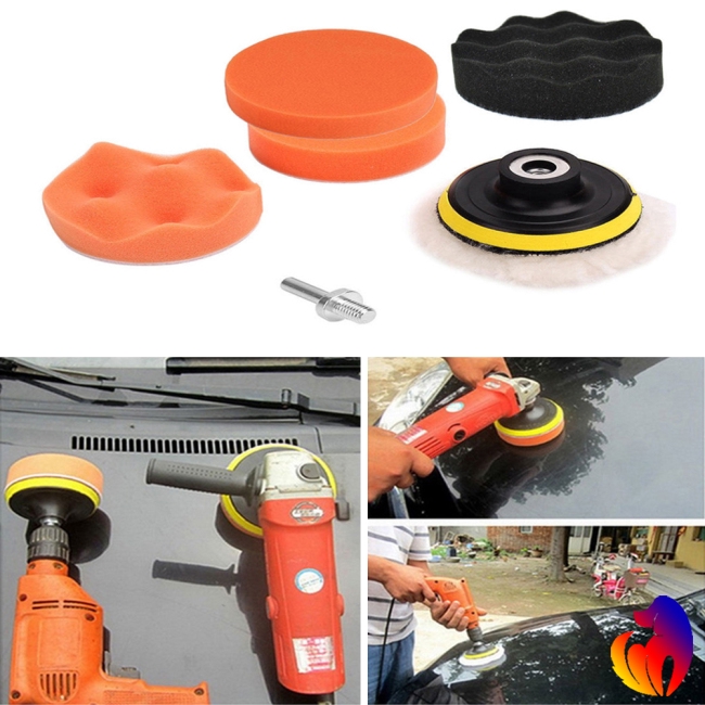 Blackhole Bộ Xốp Đánh Bóng Xe Hơi 3/4/5 Inch M10 - Bộ 7 Cái