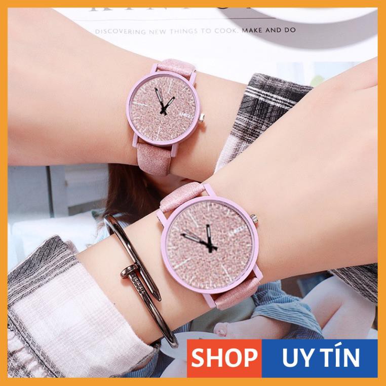 [Hàng Cao Cấp] Đồng hồ unisex cặp đôi Shuxia Hàn Quốc dây da 5 màu hottrend