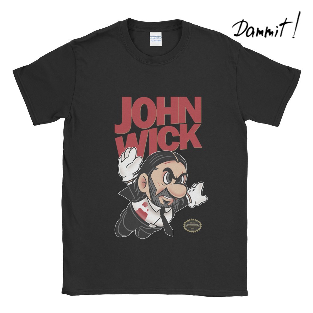 Áo Thun Mario Bros John Wick - Dammit90s