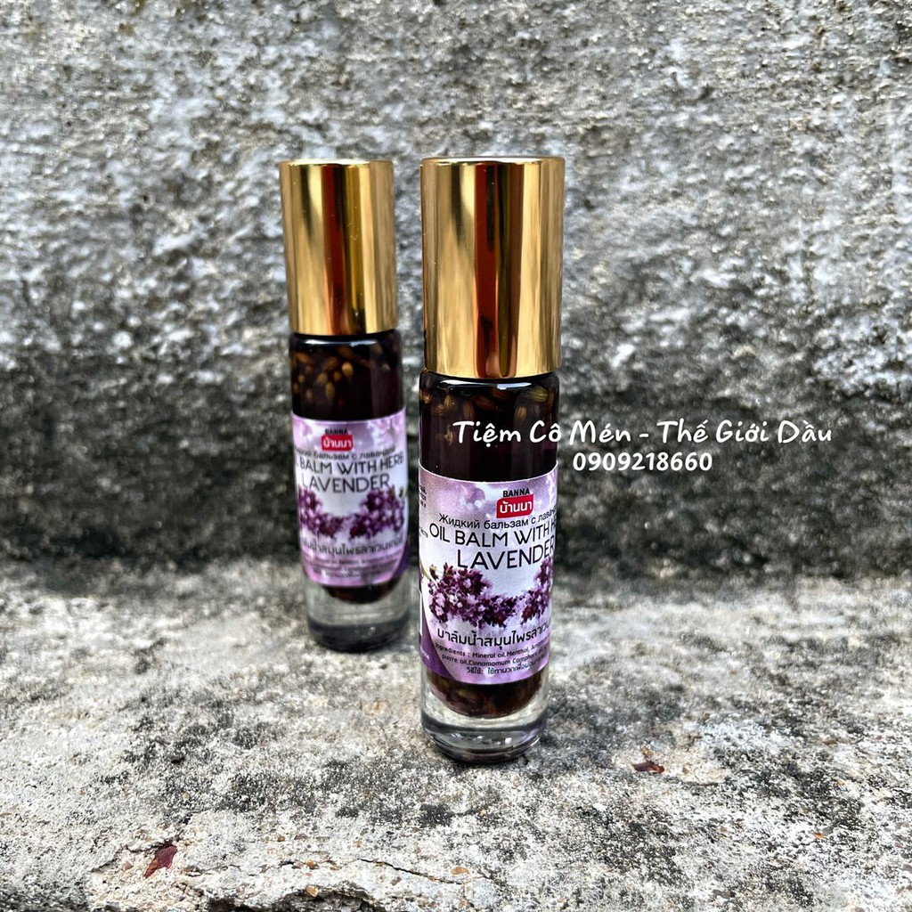 Dầu Lăn Lavender Banna Oil Balm With Herb Lavender - Nội Địa Thái Lan - Chăm Sóc Sức Khỏe