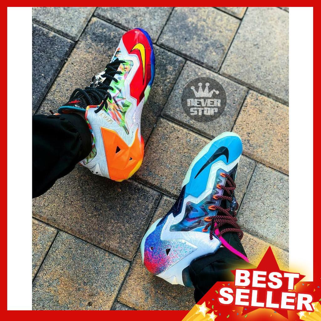 NIKE LEBRON 11 WHAT THE giày bóng rổ mỗi chiếc một màu siêu ngầu, hàng chuẩn [TẶNG VỚ]
