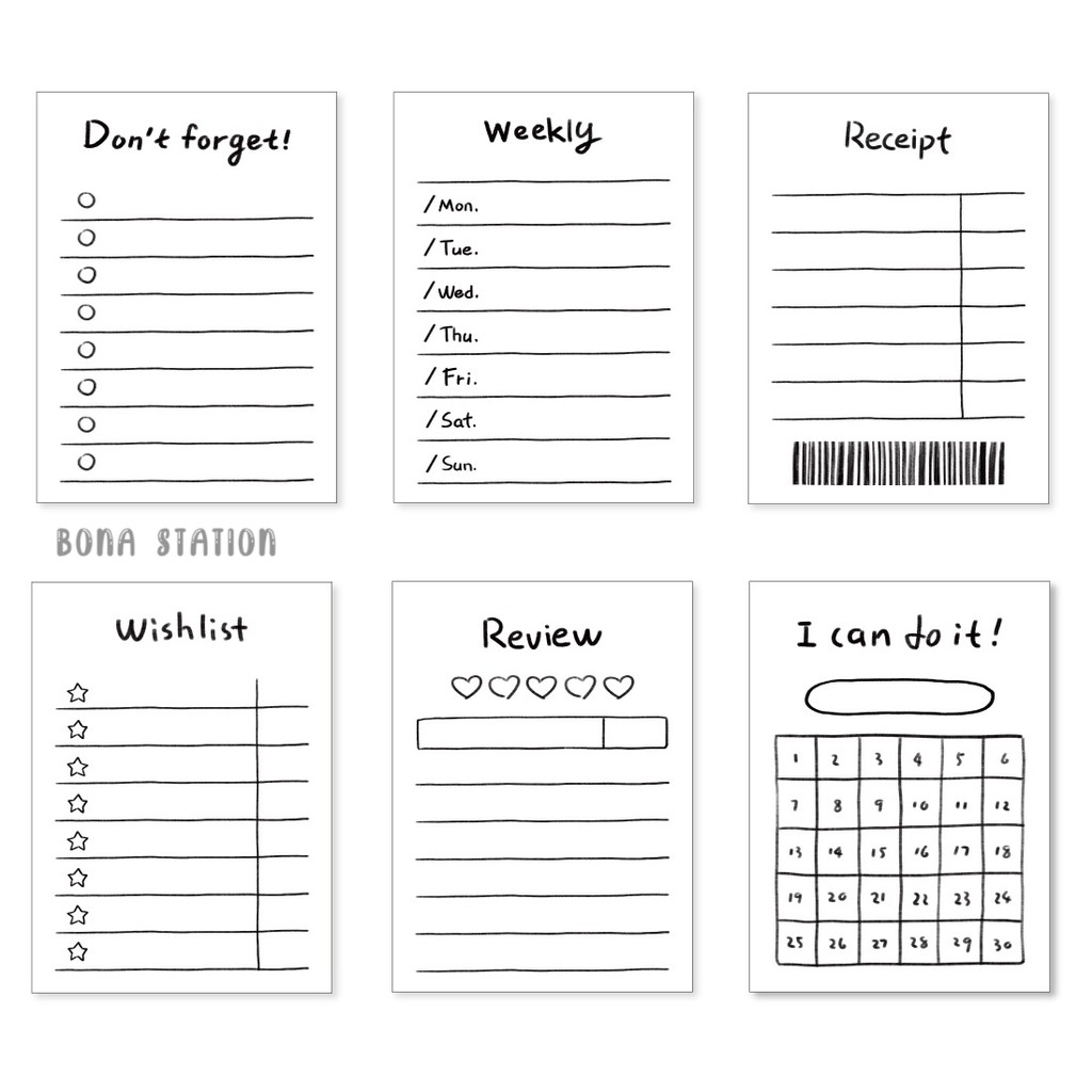 Giấy ghi chú xấp 50 tờ Simple Line | BNM040