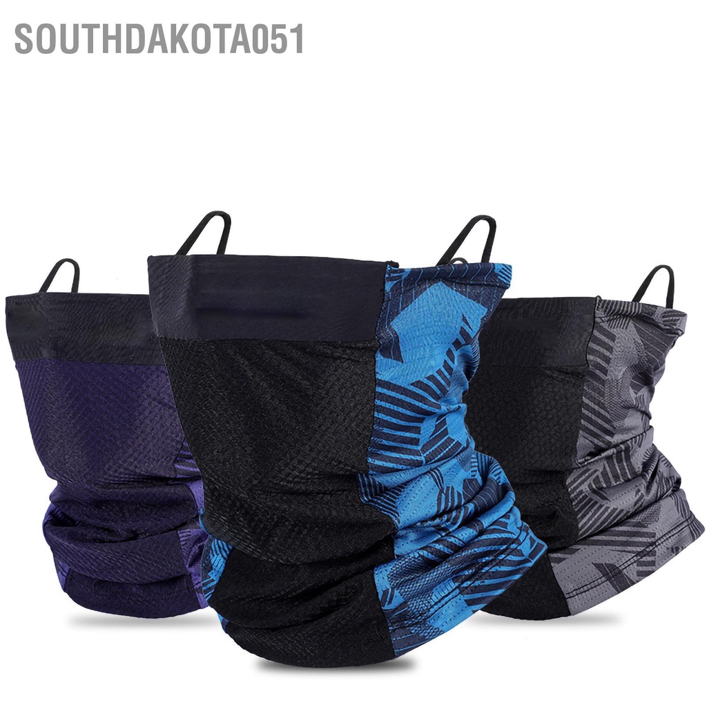 Southdakota051 Đạp xe che mặt cho mùa hè Băng lụa Treo tai Che Khăn quàng cổ thoáng khí Thiết bị thể thao