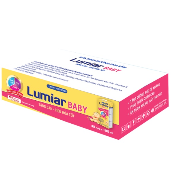 [HSD T12-2023] COMBO 24 HỘP SỮA PHA SẴN LUMIAR BABY 180ML