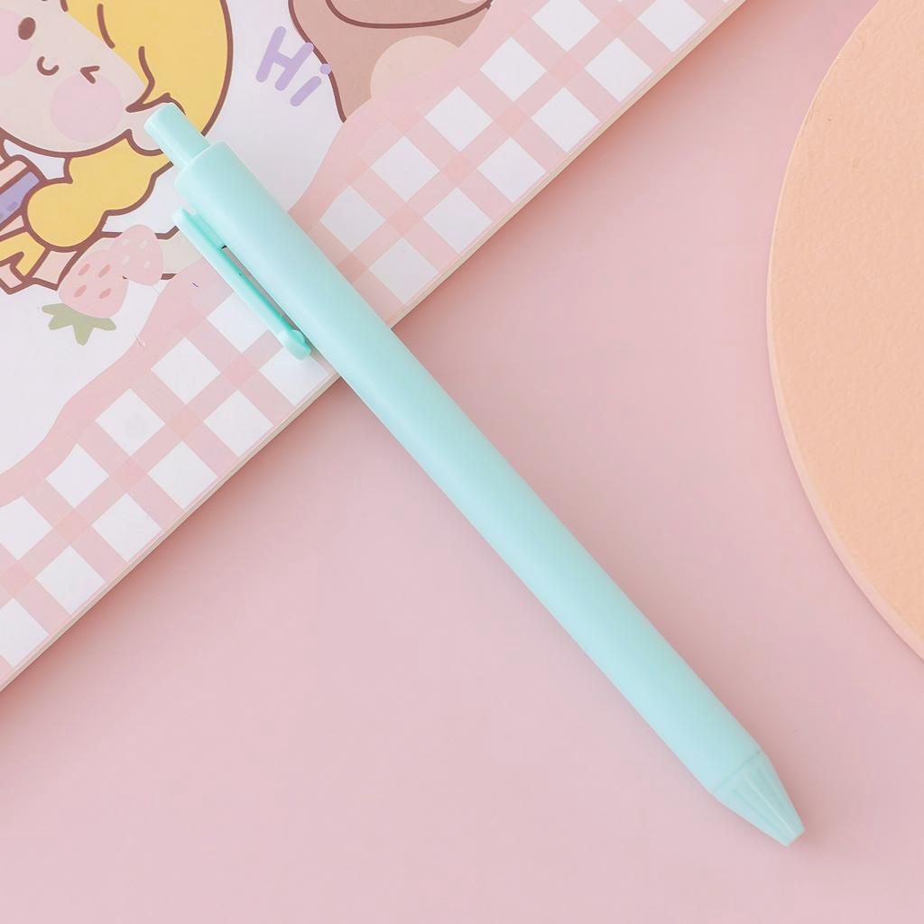 Bút bi cute mực đen ngòi 0.5mm màu pastel, bút nước dễ thương