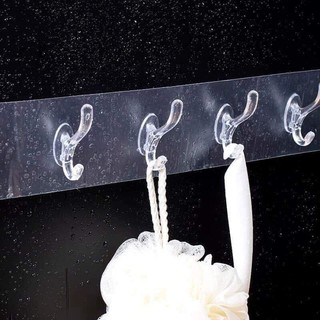 🔥 sale _lớn🔥 Móc dán tường trong suốt 6 nhánh móc , móc treo đồ trong nhà tắm