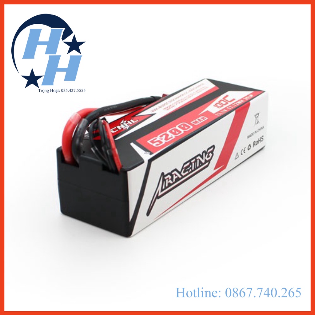 Pin cnhl racing series 5200mah 100c 2s 3s jack chữ T