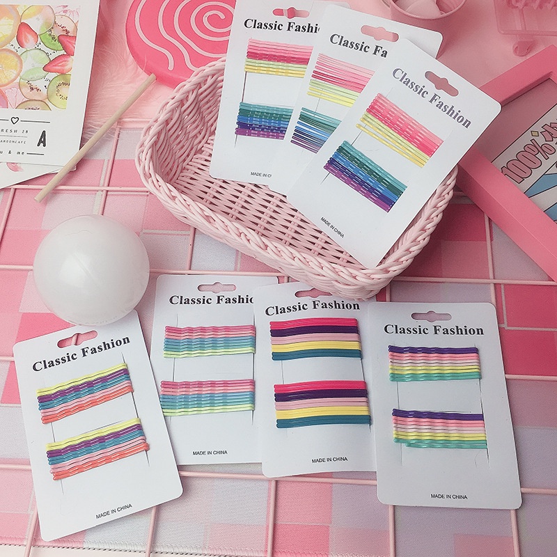 Sét Kẹp Tóc Kim Loại Đủ Màu 1 Sét 10 Cái Phong Cách Hàn Quốc Xinh Xắn Dành Cho Nữ