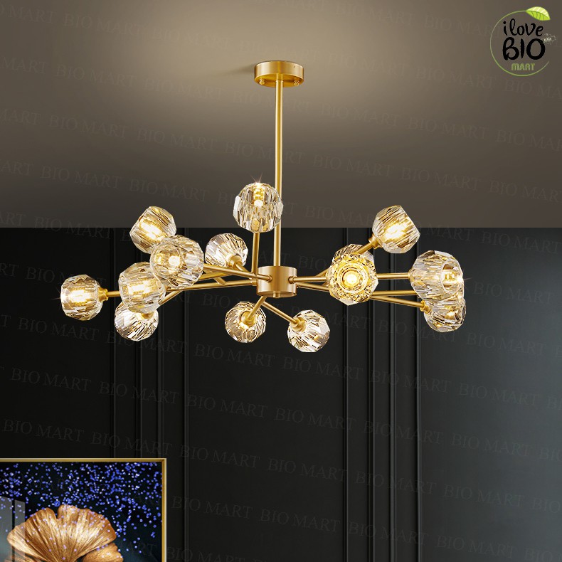 Đèn Chùm Thả Trần – Đèn Thả Trần Trang Trí Phòng Khách, Gồm 3 Chế Độ Ánh Sáng – BIO139