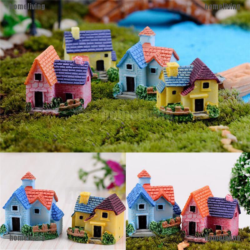 Mô Hình Ngôi Nhà Nhỏ Bằng Nhựa Resin Trang Trí Tiểu Cảnh DIY
