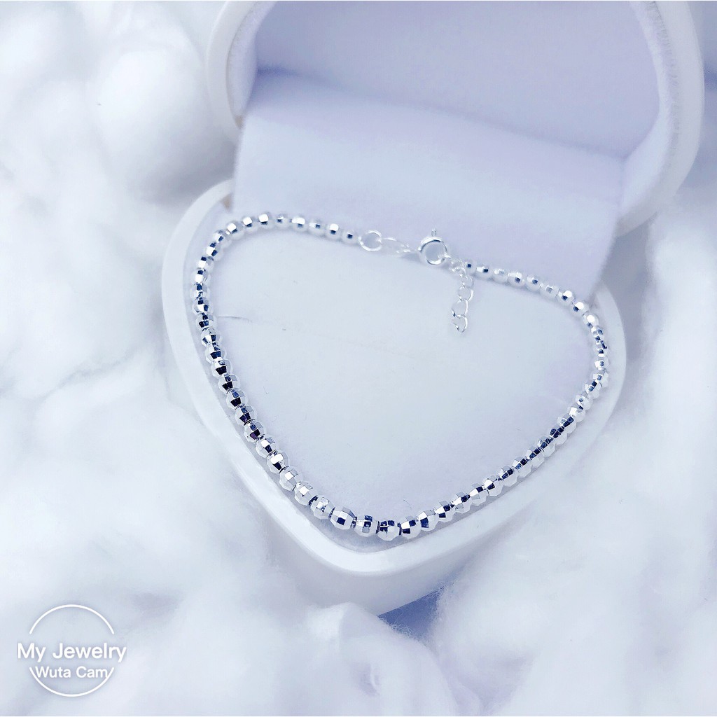 Lắc tay bạc QMJ bi phay đẹp đơn giản, nhỏ xinh - Q013 | BigBuy360 - bigbuy360.vn