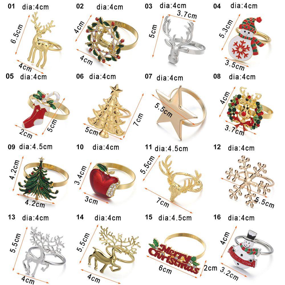 Nhẫn Giữ Khăn Ăn Hình Tuần Lộc / Ông Già Noel Trang Trí Cây Thông Noel DIY