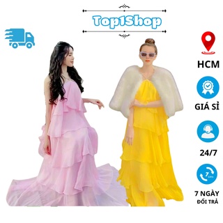 Đầm Maxi 2 Dây xích [Top1shop] S0