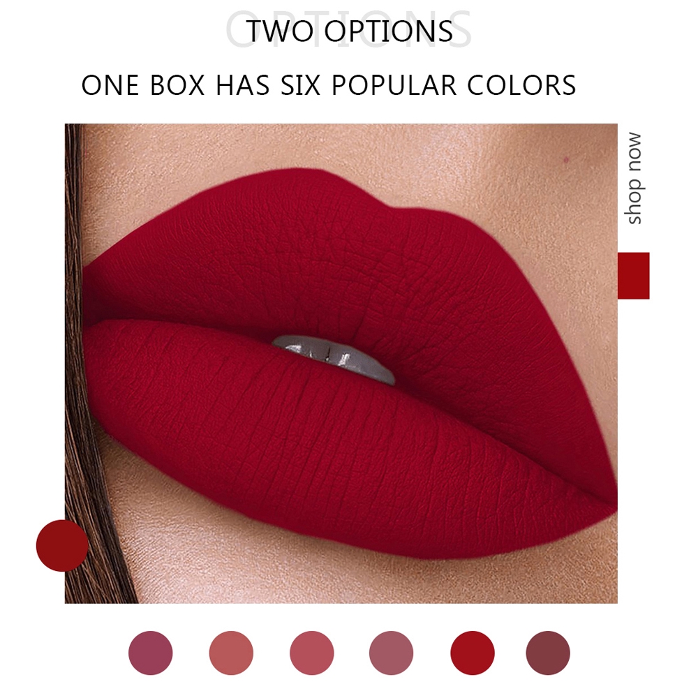 [Hàng mới về] Bộ 6 son kem lì lâu trôi dạng lỏng không khô môi MIHAN1