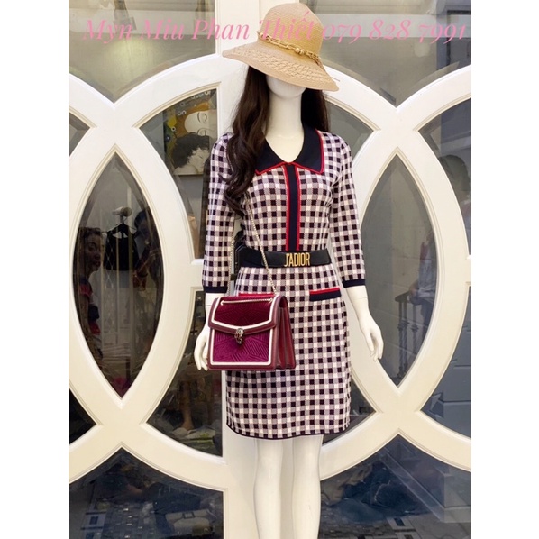 🏵ẢNH THẬT🏵Đầm công sở caro thanh lịch Vero moda auth