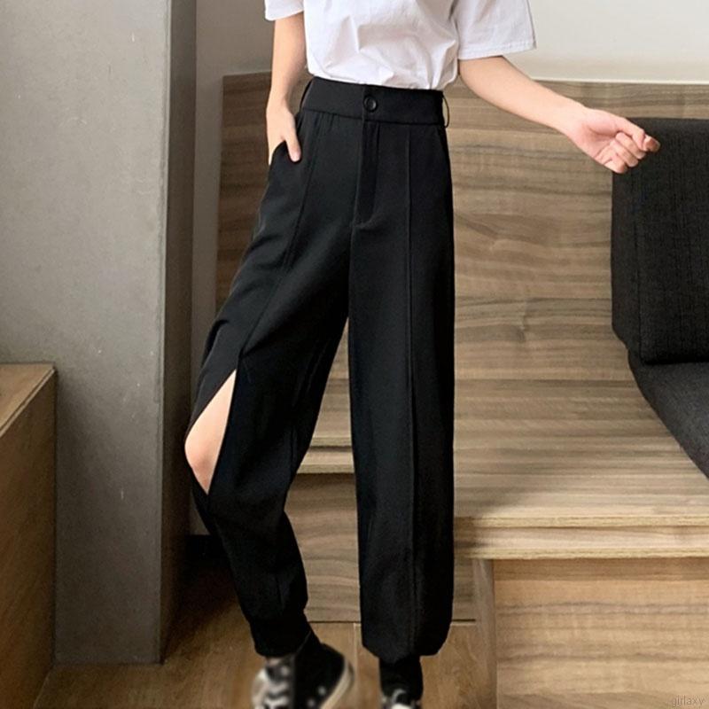 Quần Dài Nữ Lưng Cao Ống Rộng Thời Trang Hàn