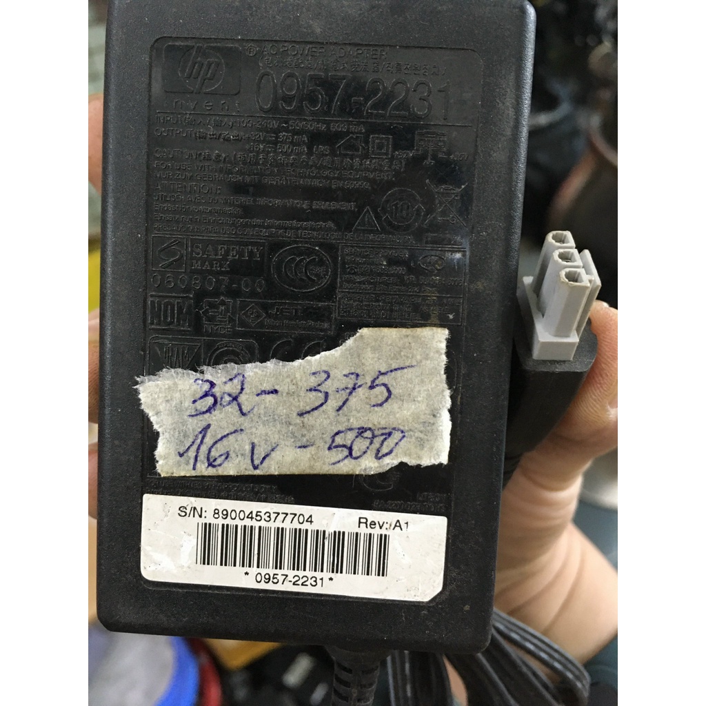 QUA SỬ DỤNG Adapter nguồn máy in scan HP 22v 455 32v 375 940 700 750 625 563 500 250 2500 / 15v 16V 625 500 533 530 ma
