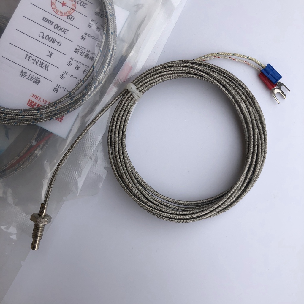 Cảm biến nhiệt độ WRNT-01, WRNT-02 ( can nhiệt K, can K ) độ dài dây 1000mm, 2000mm, 3000m và 5000mm