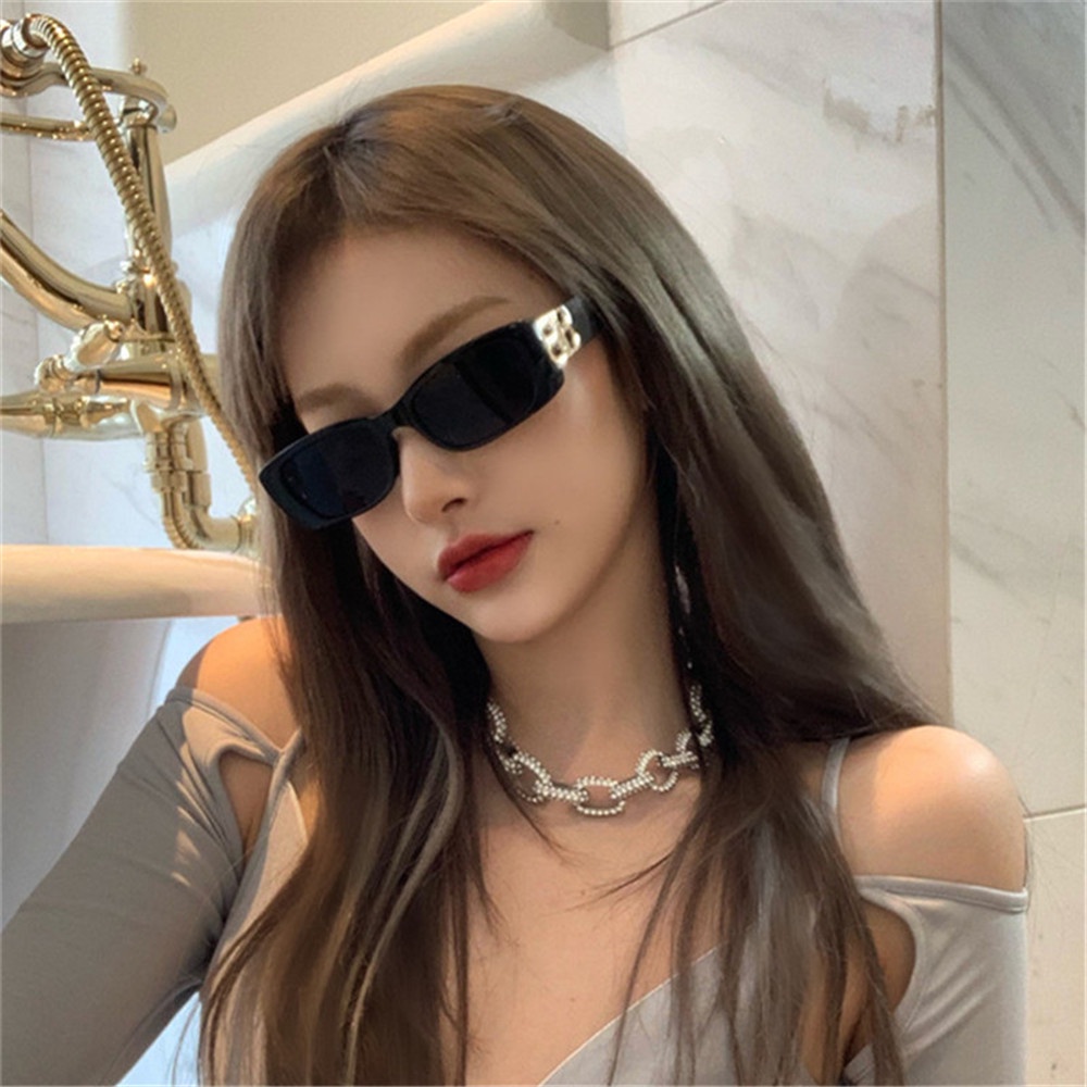 Kính Mát Thời Trang Hình Chữ Nhật Chống Tia UV400 Cho Cả Nam Và Nữ