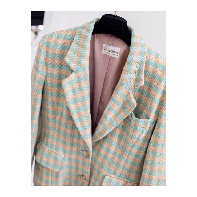 Áo dạ caro gam màu pastel