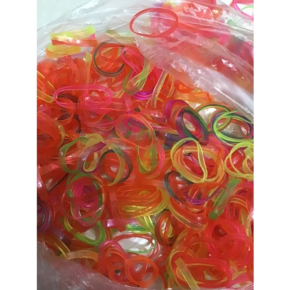 Vòng Chun buộc tóc túi 1 Lạng siêu dai, dây nịt buộc tóc sắc màu cho bé