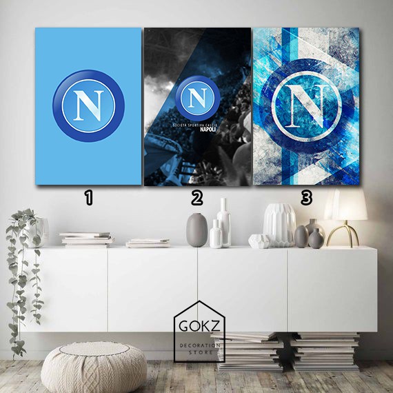 Tấm Áp Phích Bằng Gỗ Khổ A4 Hình Napoli Fc - Pictbox Treo Tường Trang Trí Nhà Cửa / Quán Cà Phê / Studio