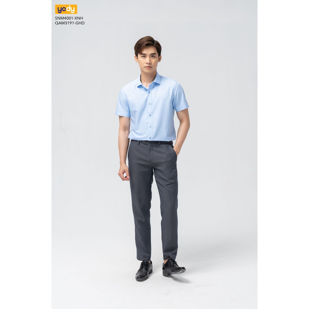 Áo Sơ Mi Nam YODY Tay Ngắn Slimfit VảI Nến Classic Chất Liệu Cao Cấp Dáng Công Sở Mã SP SNM4001 | BigBuy360 - bigbuy360.vn