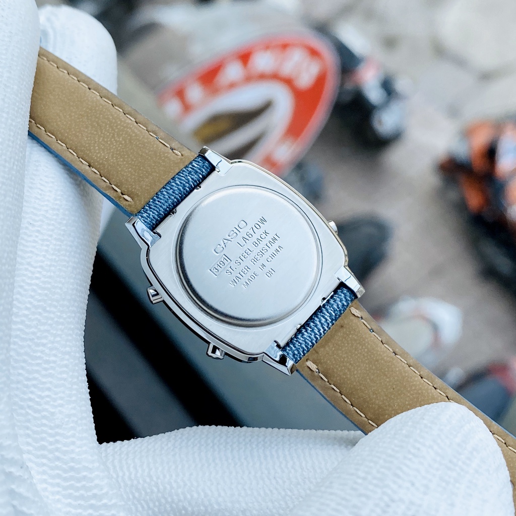 Đồng hồ nữ dây vải chính hãng Casio LA670WL-2A2