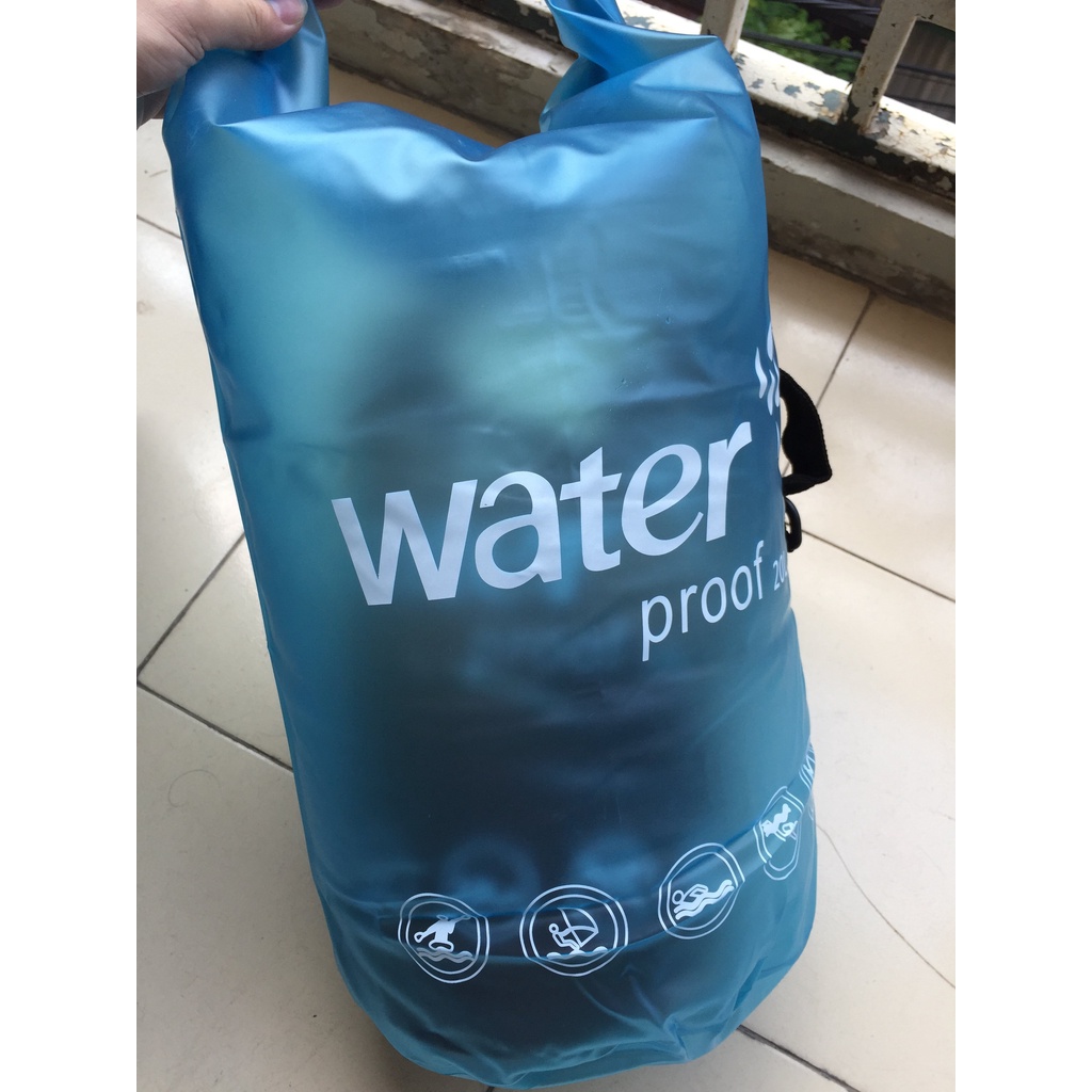 Túi chống nước Size 10L 20L 30L chất liệu nhựa dẻo PVC, đựng đồ cá nhân đi biển, đi bơi, đi du lịch chống nước hoàn toàn