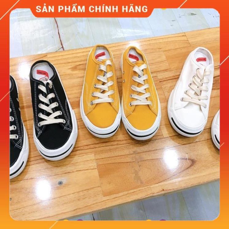 Hàng Chuẩn - Giày thể thao bata vải Đạp Gót Nữ trơn phong cách ulzzang Hot Trend - Tặng tất, hình thật
