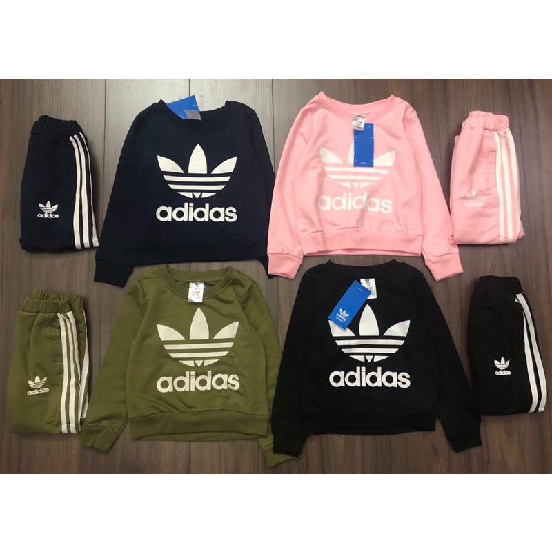 Bộ nỉ Adidas bé trai bé gái 11-35kg