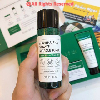 (DATE 08-01-2023) (HCM) (GRAB - NOWSHIP) [Mini 30ml] Nước Hoa Hồng Some By Mi AHA-BHA-PHA 30 Days Miracle Toner