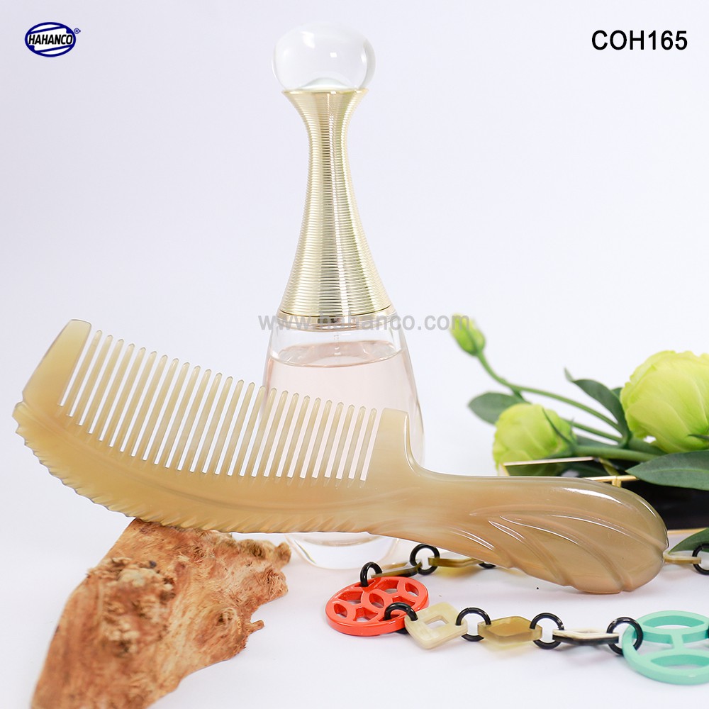 Lược sừng xuất Nhật - COH165 (Size: XL - 20cm) Cổ điển cao cấp đẹp hoàn hảo - Horn Comb of HAHANCO - Chăm sóc tóc