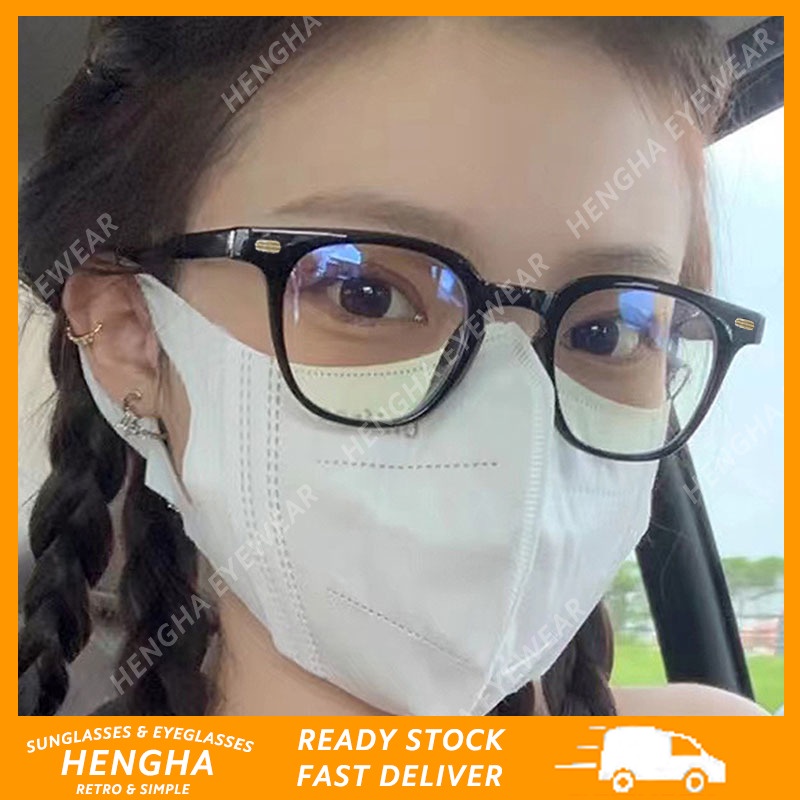 Mắt Kính Gọng Vuông Trong Suốt Chống Ánh Sáng Xanh Thời Trang Hàn Quốc