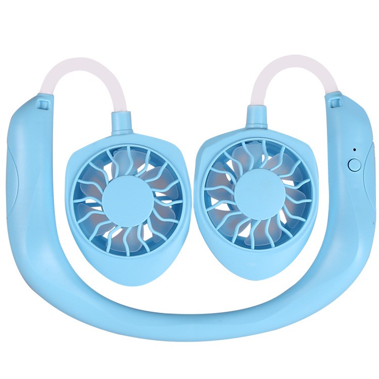 Quạt mini sạc điện dự phòng đeo cổ, cầm tay tiện lợi sử dụng cho văn phòng, thể thao, chạy bộ, du lịch có 3 tốc độ