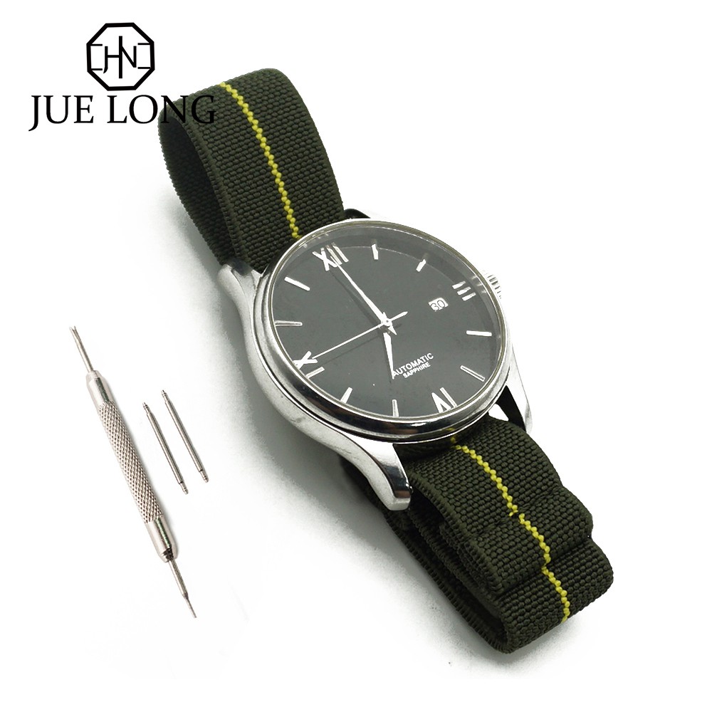 Dây Đồng Hồ Đeo Tay Ni Lông 20mm 22mm Màu Xanh Lá/Vàng/Đỏ Kiểu Quân Đội