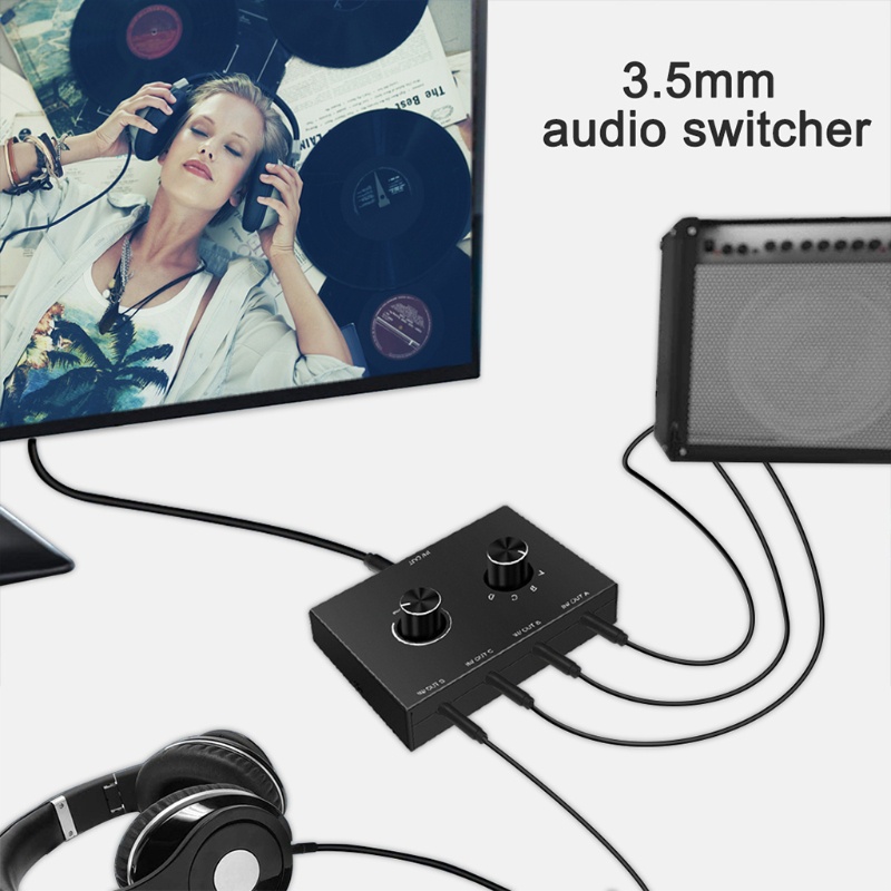 Bộ Chia Cổng 3.5mm Cho Pc / Điện Thoại / Laptop