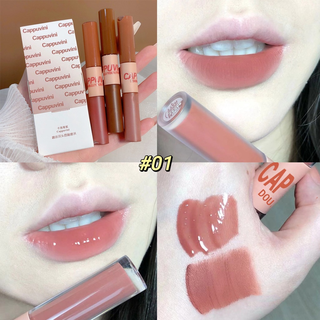 Son kem 2 đầu CAPPUVINI mềm mượt mịn môi Double Your Fun căng bóng hot trend CAPU14 | BigBuy360 - bigbuy360.vn
