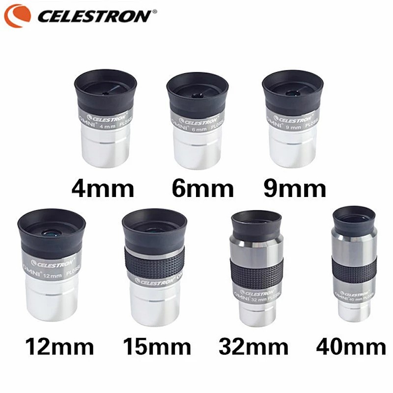 Thị kính Celestron OMNI Plossl series chuẩn 1.25" trường nhìn 50 độ - Tiêu cự 4 / 6 / 9 /12 / 15 / 32 / 40mm