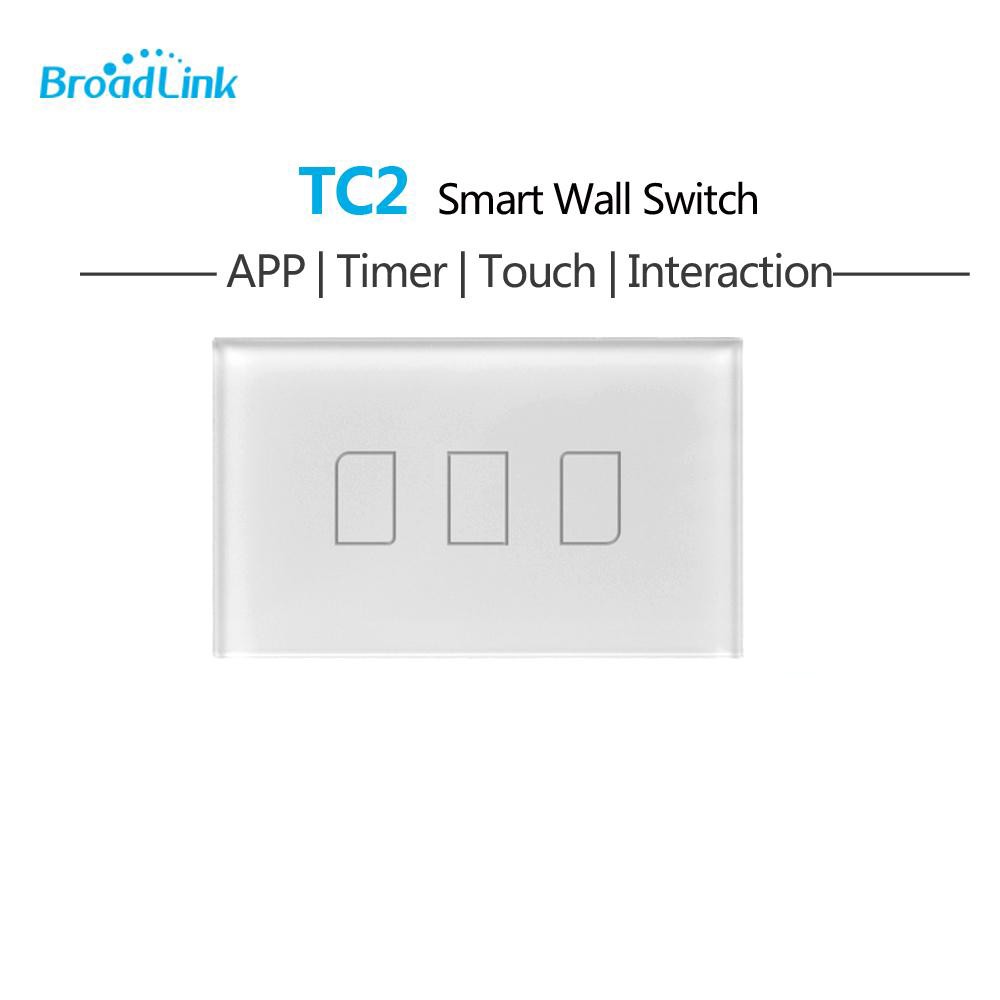 Công Tắc Cảm Ứng Broadlink TC2 - US 3 phím - Hình Chữ Nhật