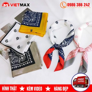 💎 Khăn Turban Bandana Lụa Satin 70x70 cm Quàng Cổ, Buộc Tóc, Đội Đầu, Quấn Túi Xách Thời Trang Hàn Quốc