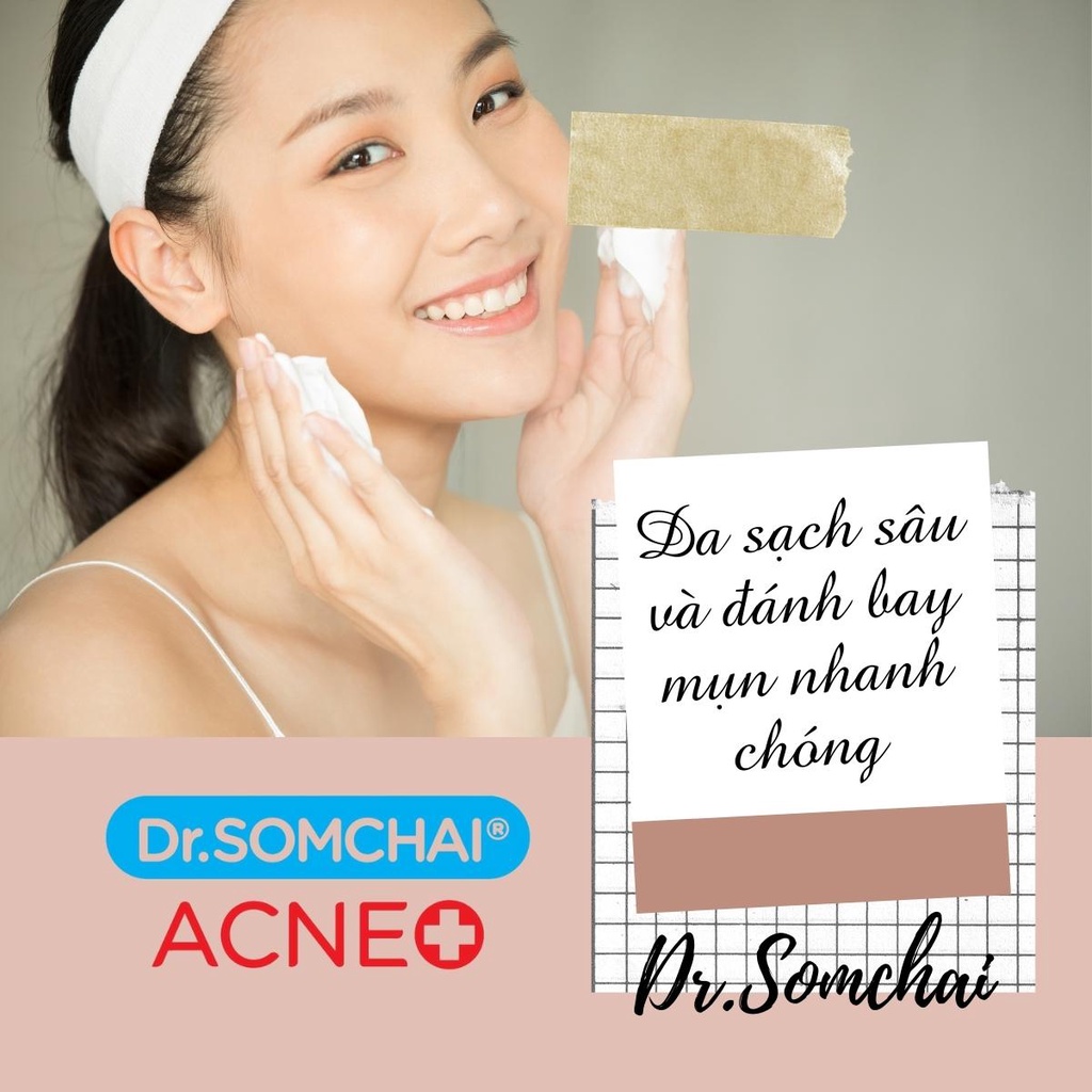 Bọt rửa mặt cho da mụn DR.SOMCHAI ACNE nhẹ nhàng tẩy tế bào chết và làm sạch da từ sâu bên trong giúp giảm mụn 150ml